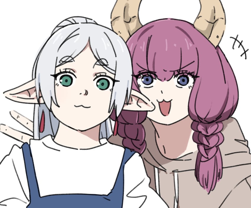 frieren and aura (sousou no frieren) drawn by perutore