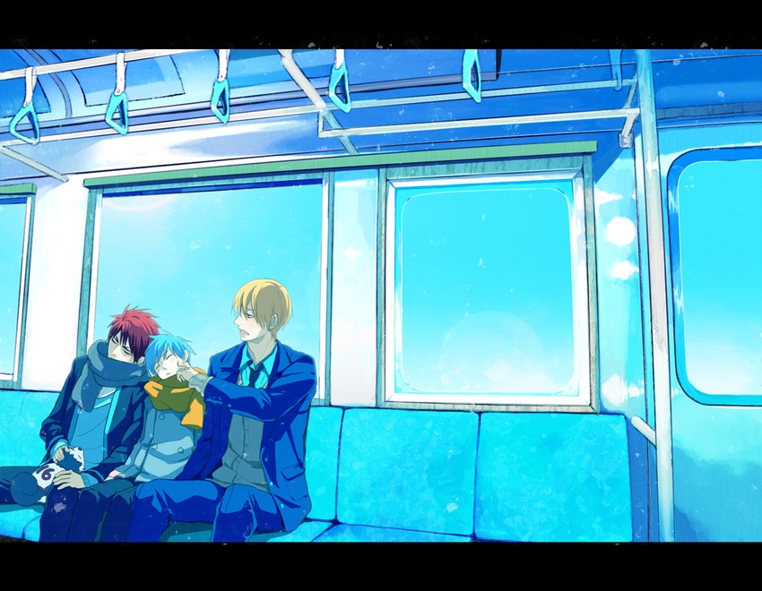 kuroko tetsuya, kise ryouta, and kagami taiga (kuroko no basuke) drawn by kiknro175