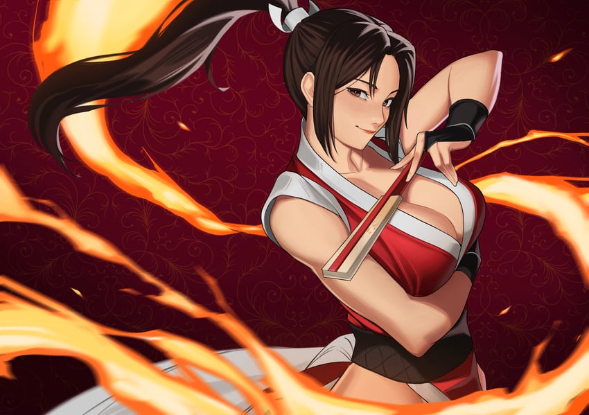 shiranui mai (street fighter and 2 more) drawn by erzomori