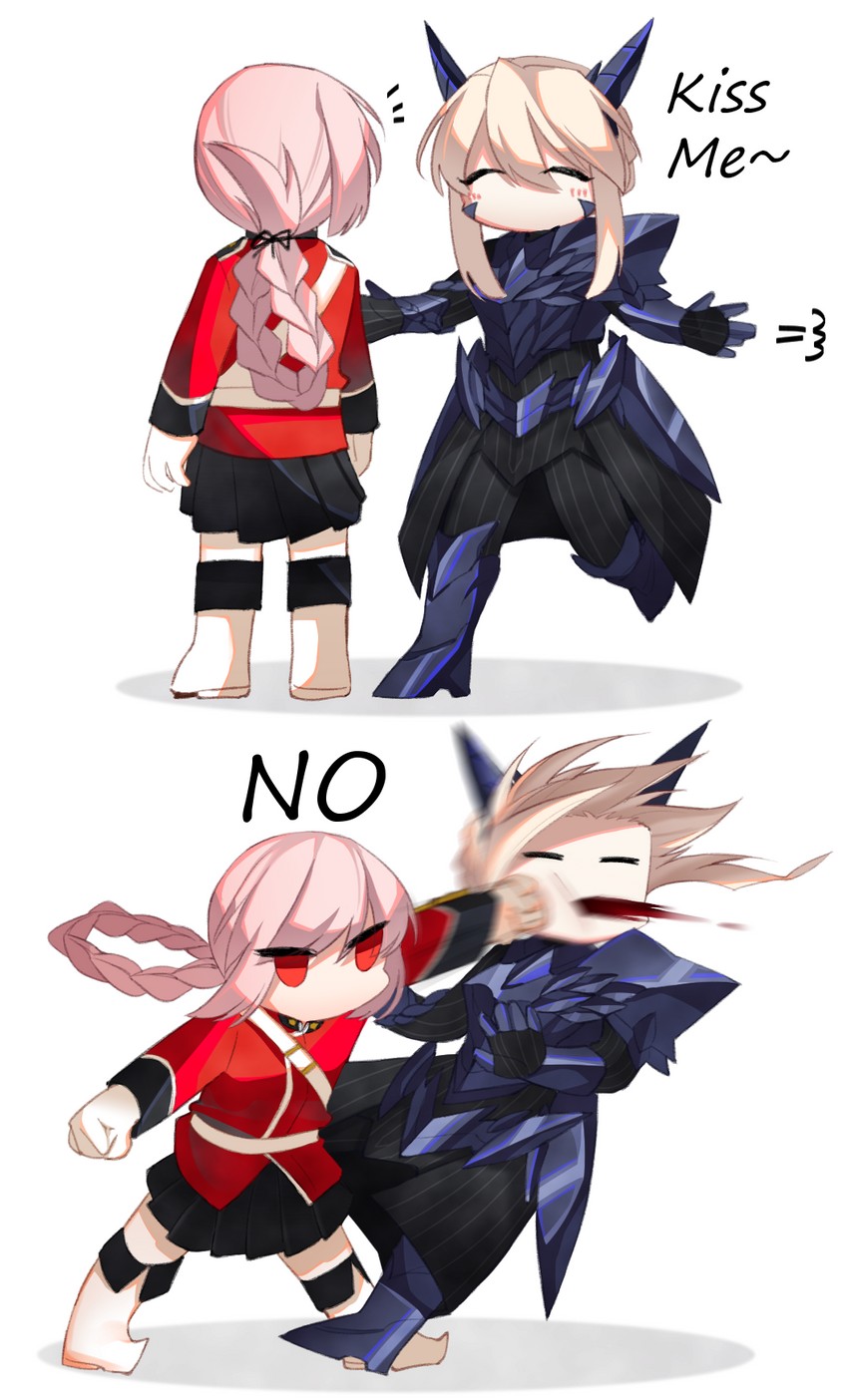artoria pendragon and florence nightingale (fate and 1 more) drawn by hochikass