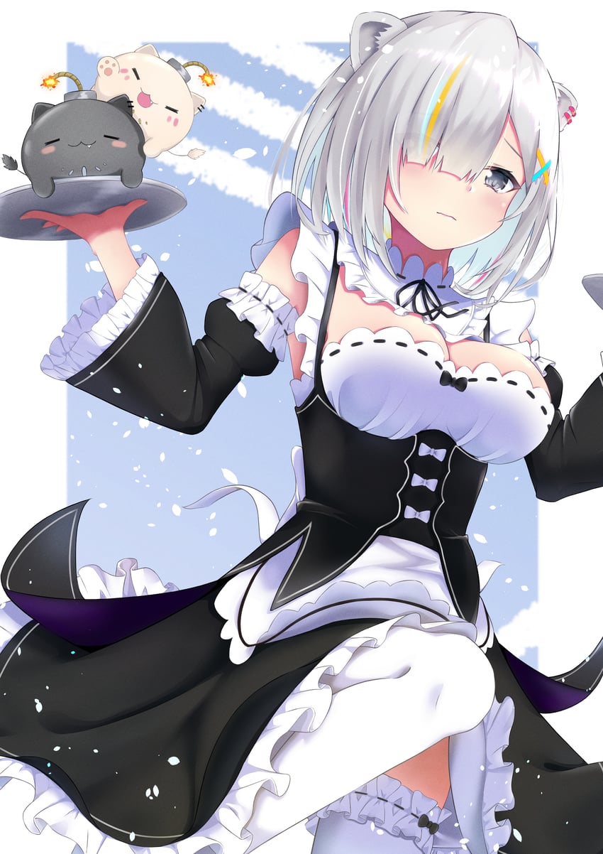 rem, shishiro botan, and ssrb (hololive and 1 more) drawn by mira_bluesky3
