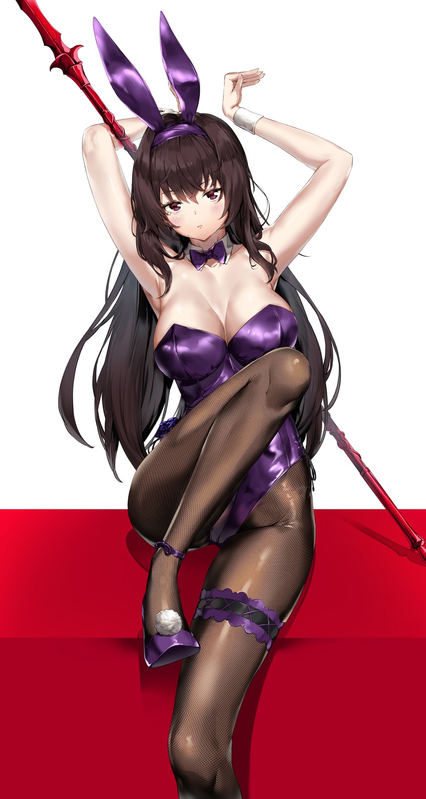 scathach (fate and 1 more) drawn by pixel_(yuxian)