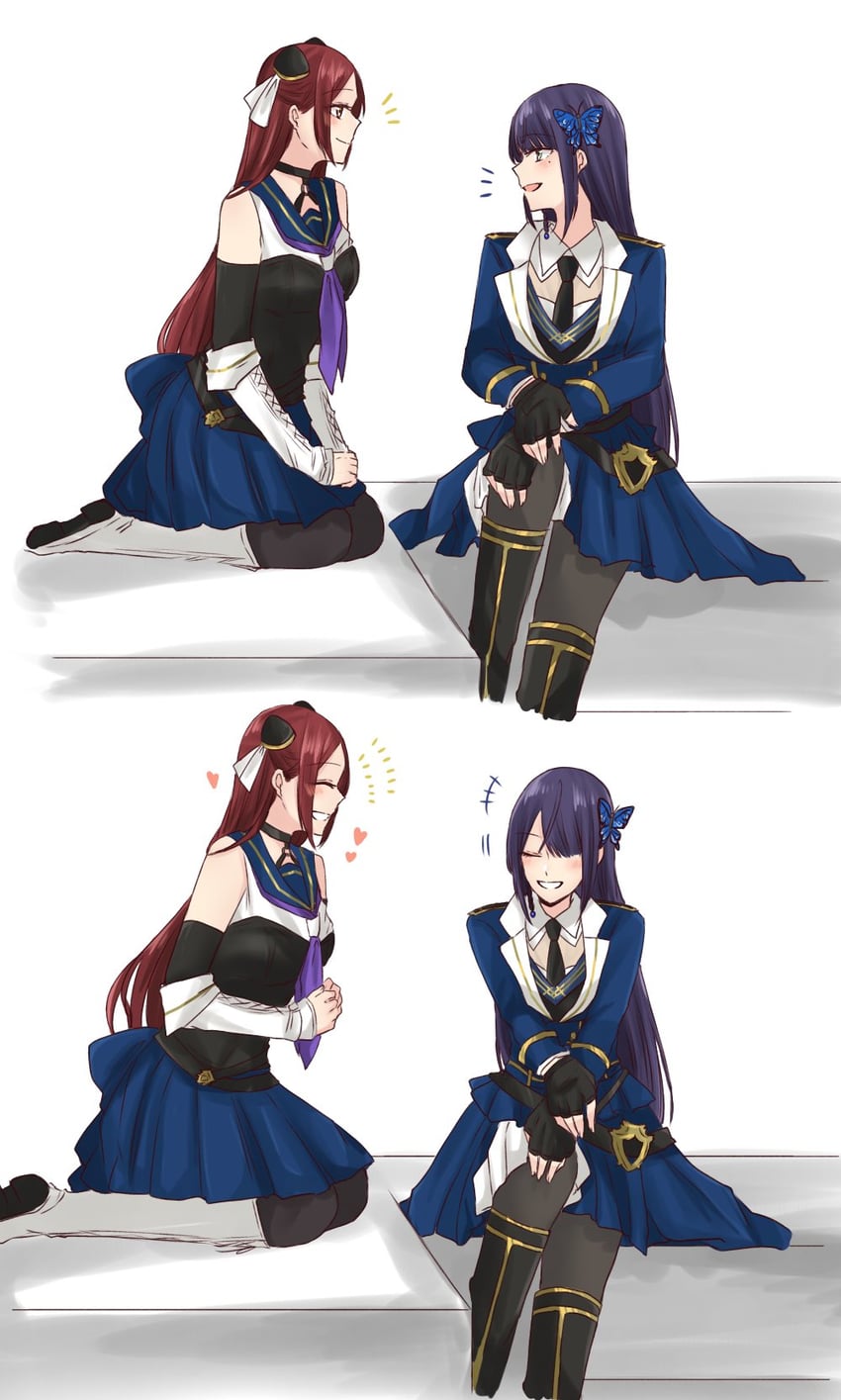 funada kiito and shiba tomoshibi (assault lily) drawn by nigari_(ngari_0115)