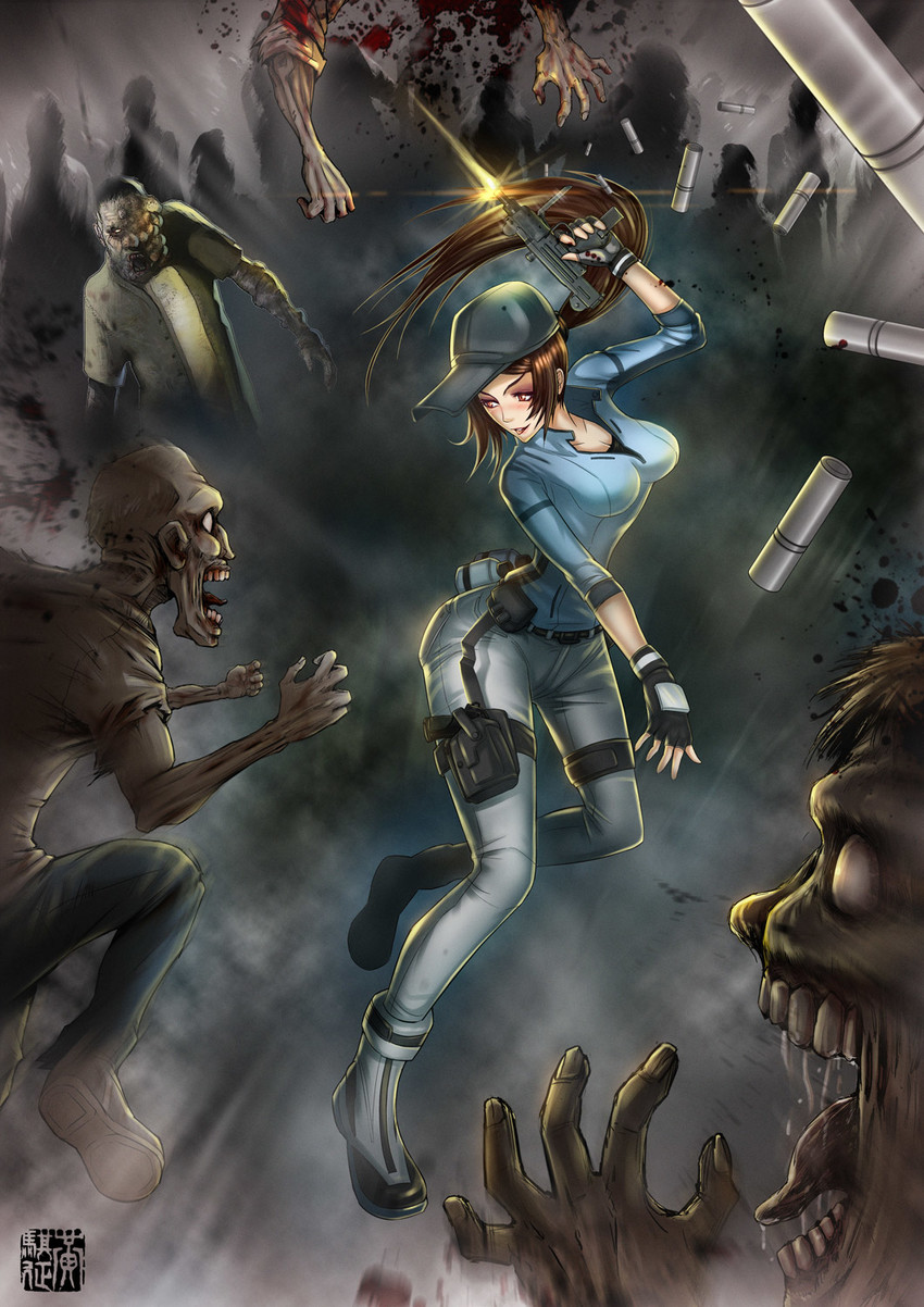 jill valentine (resident evil and 1 more) drawn by artkeyhoon