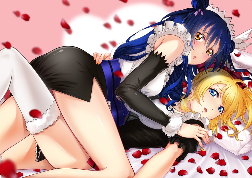 sonoda umi and ayase eli (love live! and 1 more) drawn by ibuki_kai
