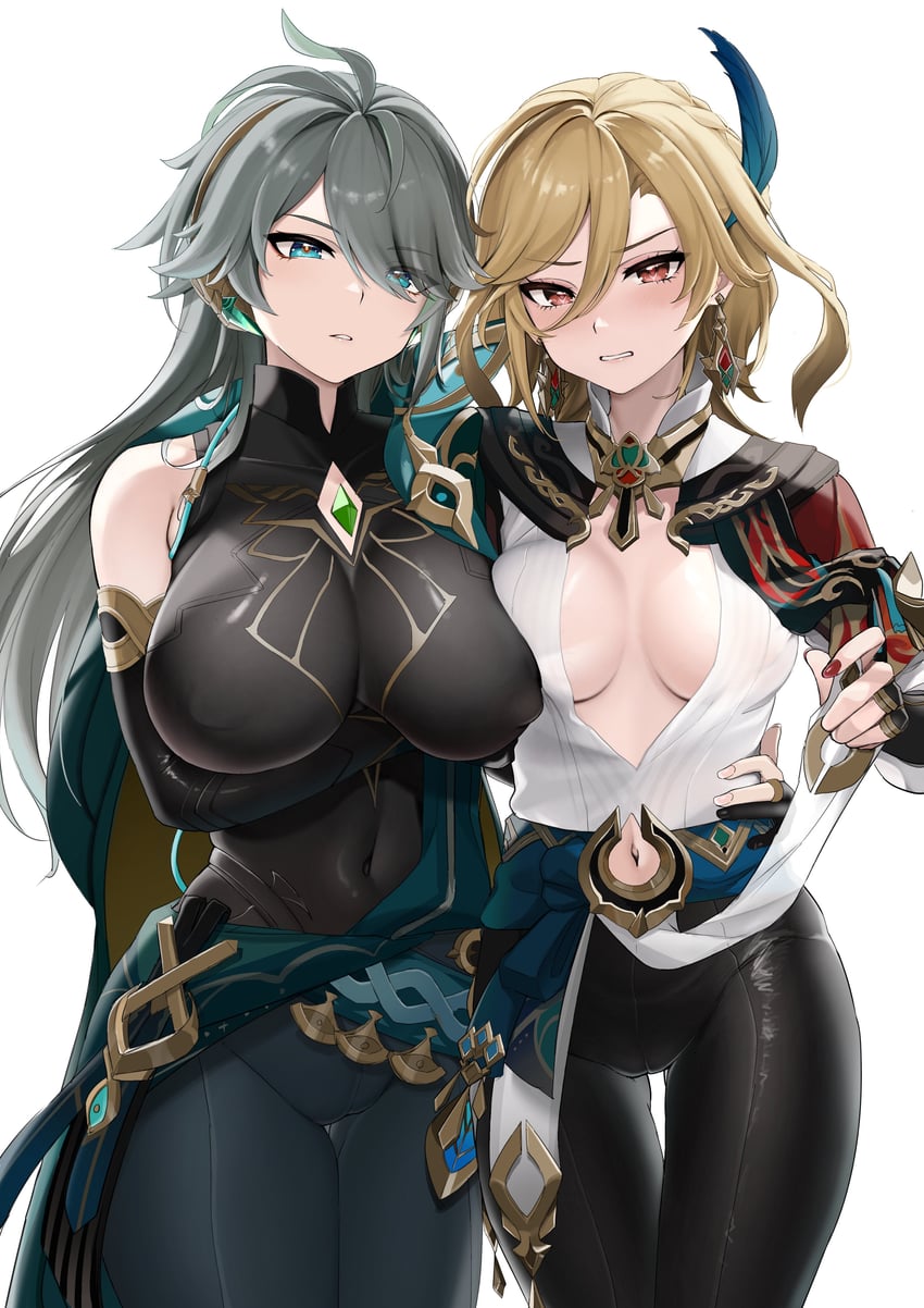 alhaitham and kaveh (genshin impact) drawn by nipio