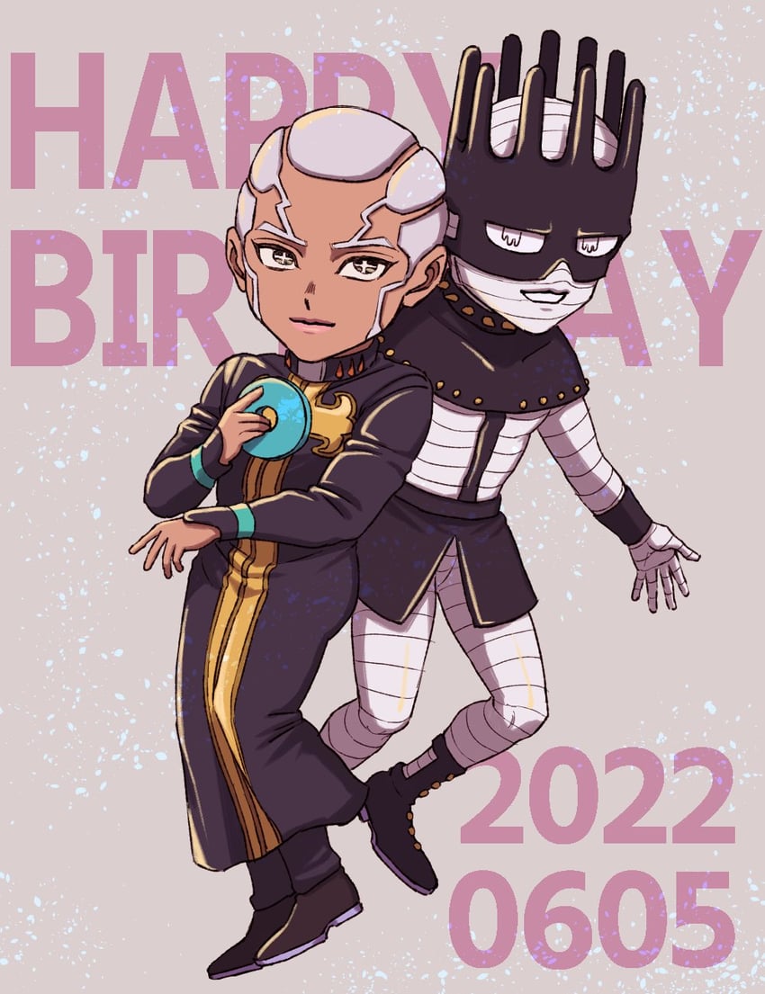 enrico pucci and whitesnake (jojo no kimyou na bouken and 1 more) drawn by hage_tashuumi