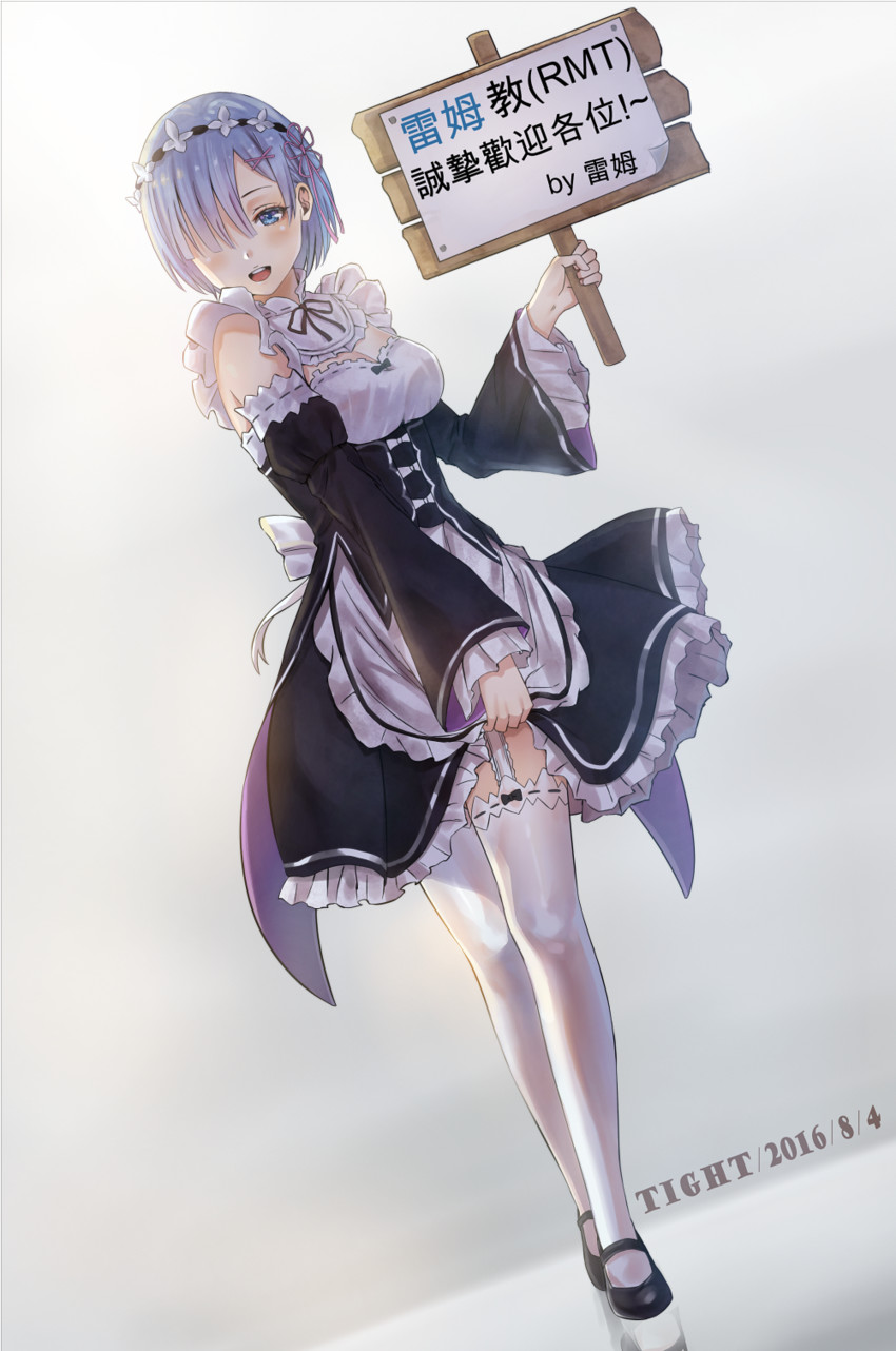 rem (re:zero kara hajimeru isekai seikatsu) drawn by tight_(ohmygod)