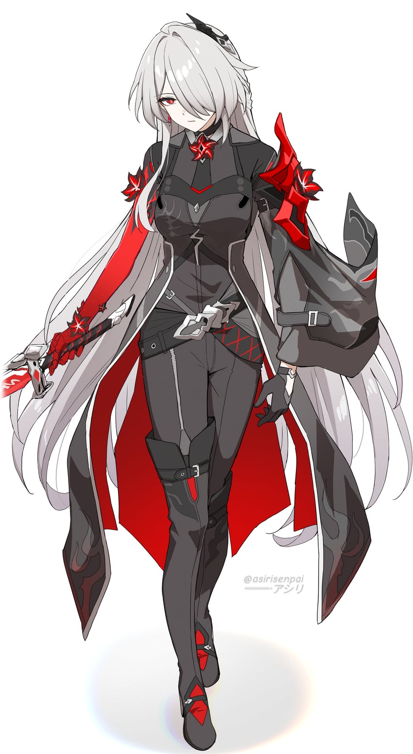 acheron (honkai and 1 more) drawn by asiri_senpai