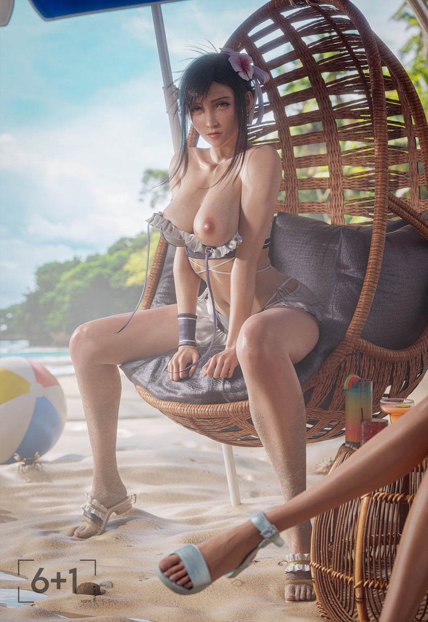 tifa lockhart and aerith gainsborough (final fantasy and 3 more) drawn by seven_(sixplusone)