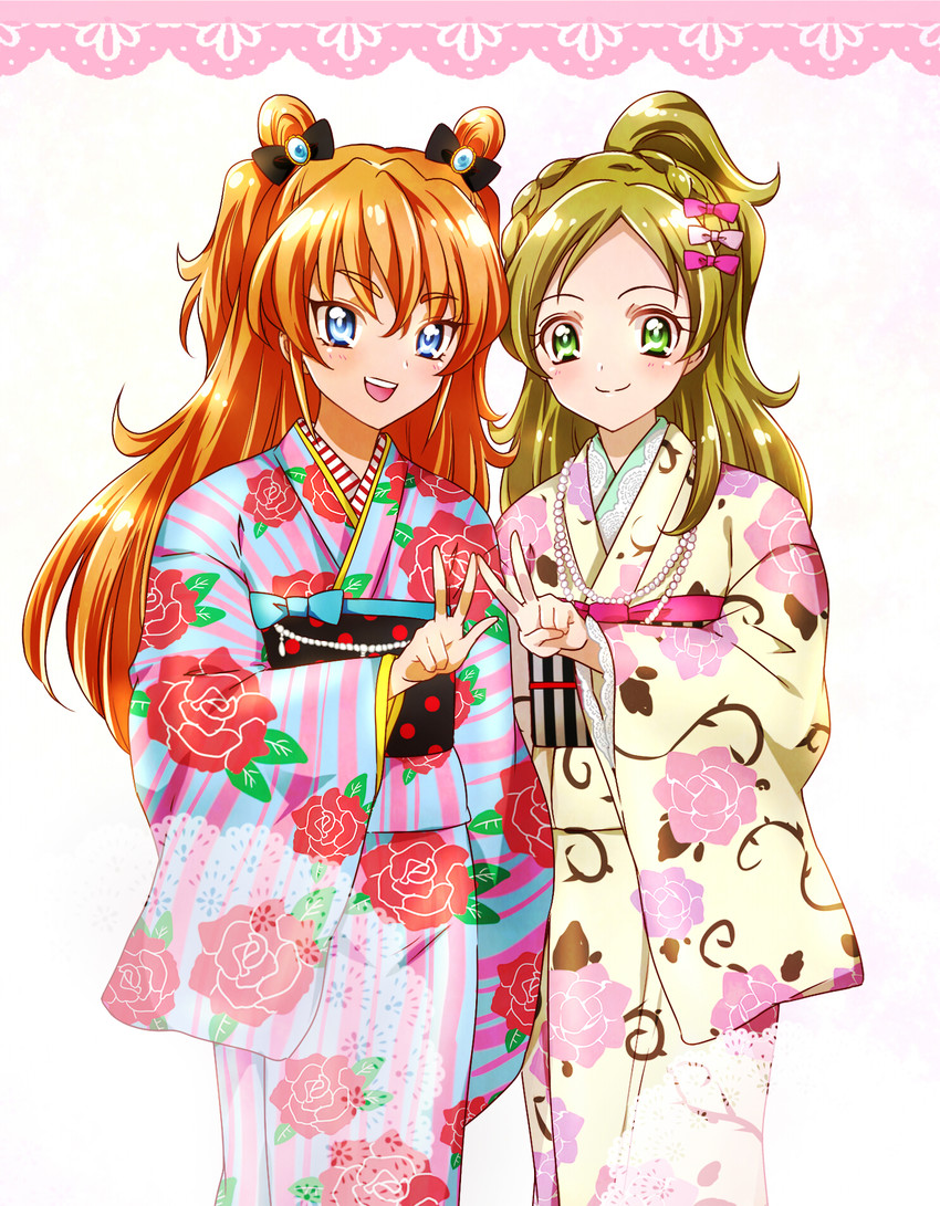 houjou hibiki and minamino kanade (precure and 1 more) drawn by kagami_chihiro