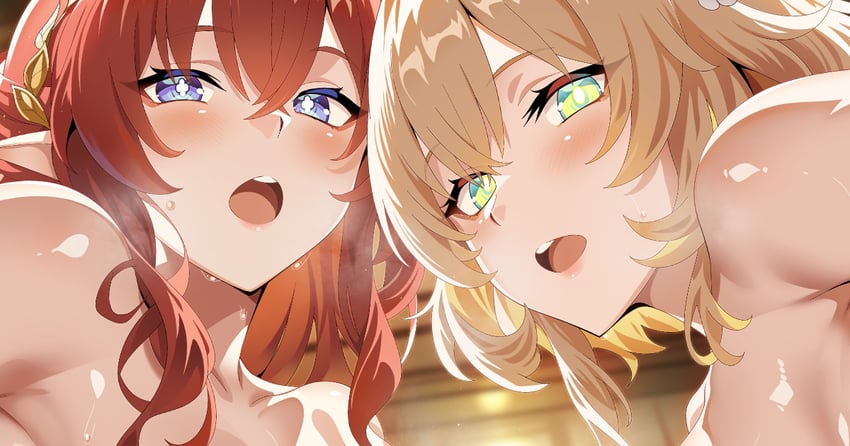 aglaea and tribios (honkai and 1 more) drawn by takashia_(akimototakashia)