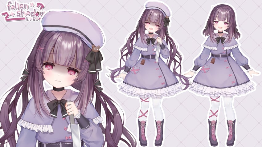 fallenshadow (indie virtual youtuber) drawn by rucaco