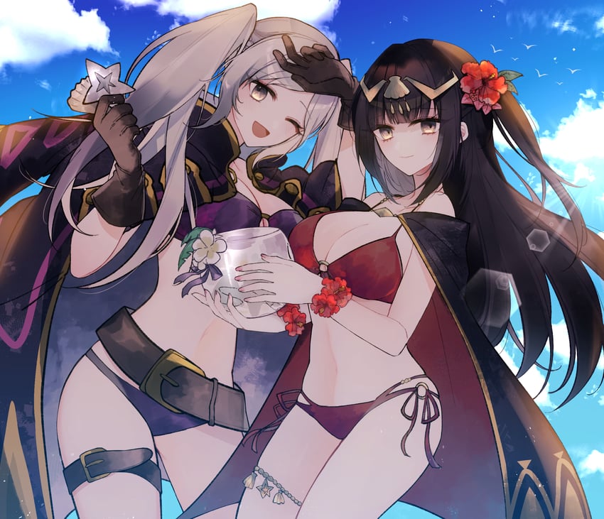 female robin and tharja (fire emblem and 2 more) drawn by gatona