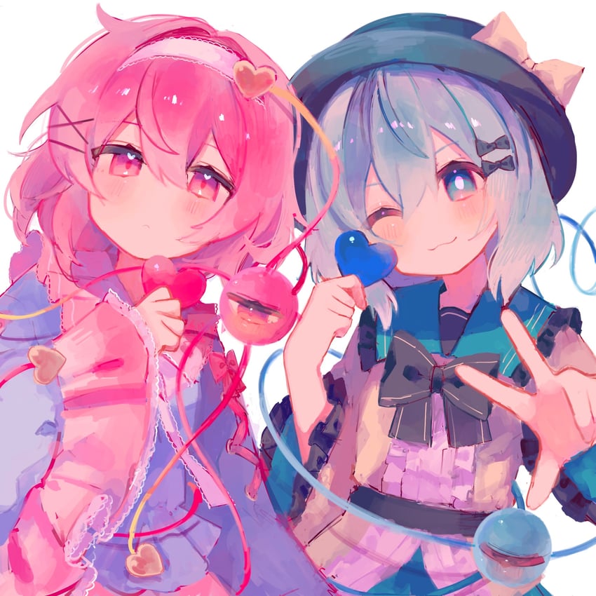 komeiji koishi and komeiji satori (touhou) drawn by chicachang