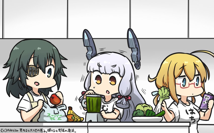 murakumo, kiso, and i-8 (kantai collection) drawn by hamu_koutarou