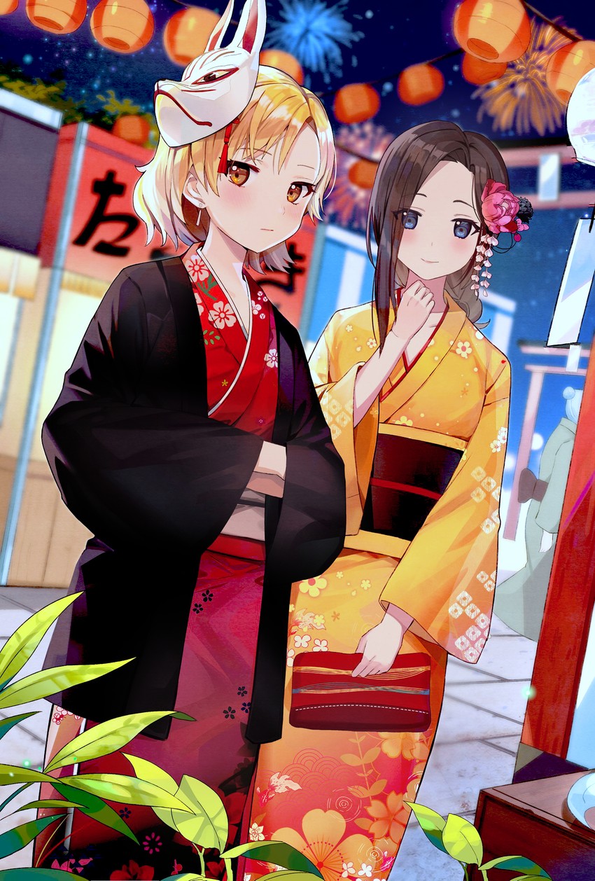 wakana rei and sato masuki (bang dream!) drawn by kongya