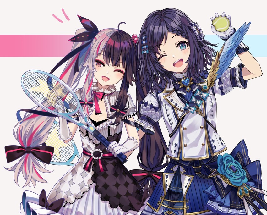 yorumi rena and aiba uiha (nijisanji) drawn by myomyomyoo