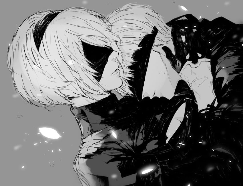 2b and 9s (nier and 1 more) drawn by nishiii26miii