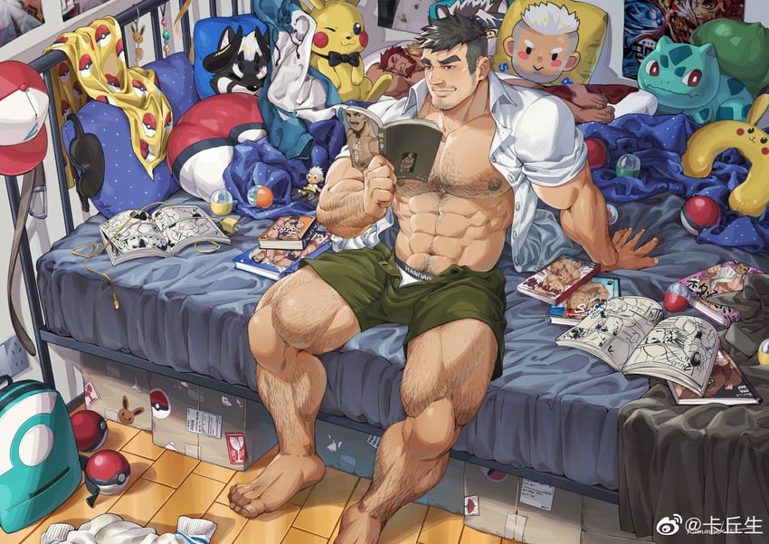 pikachu, eevee, iskandar, bulbasaur, horkeu kamui, and 1 more (original and 4 more) drawn by mizuki_gai and xiawenjie