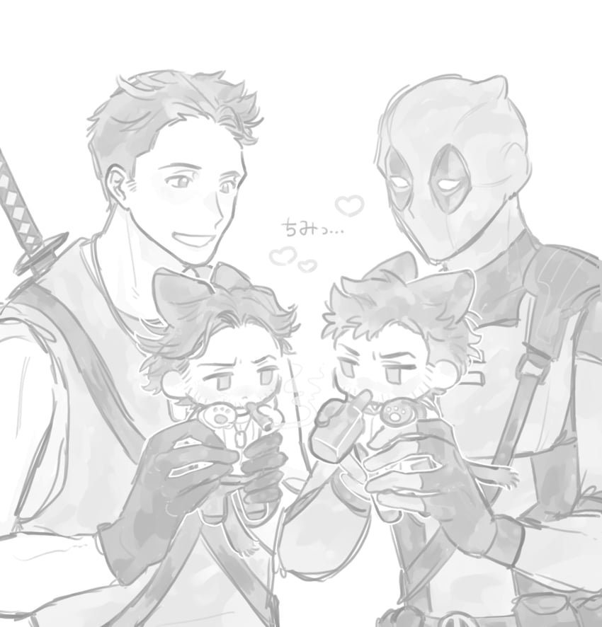wolverine and deadpool (marvel and 6 more) drawn by miyashishi1122