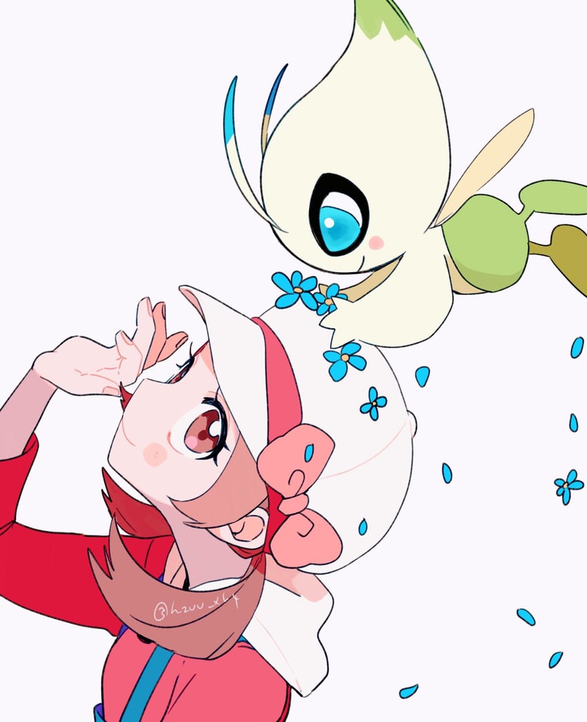 lyra and celebi (pokemon and 1 more) drawn by momotose_(hzuu_xh4)