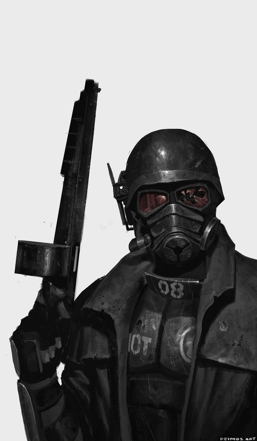 courier and ncr veteran ranger (fallout and 1 more) drawn by deimos_art