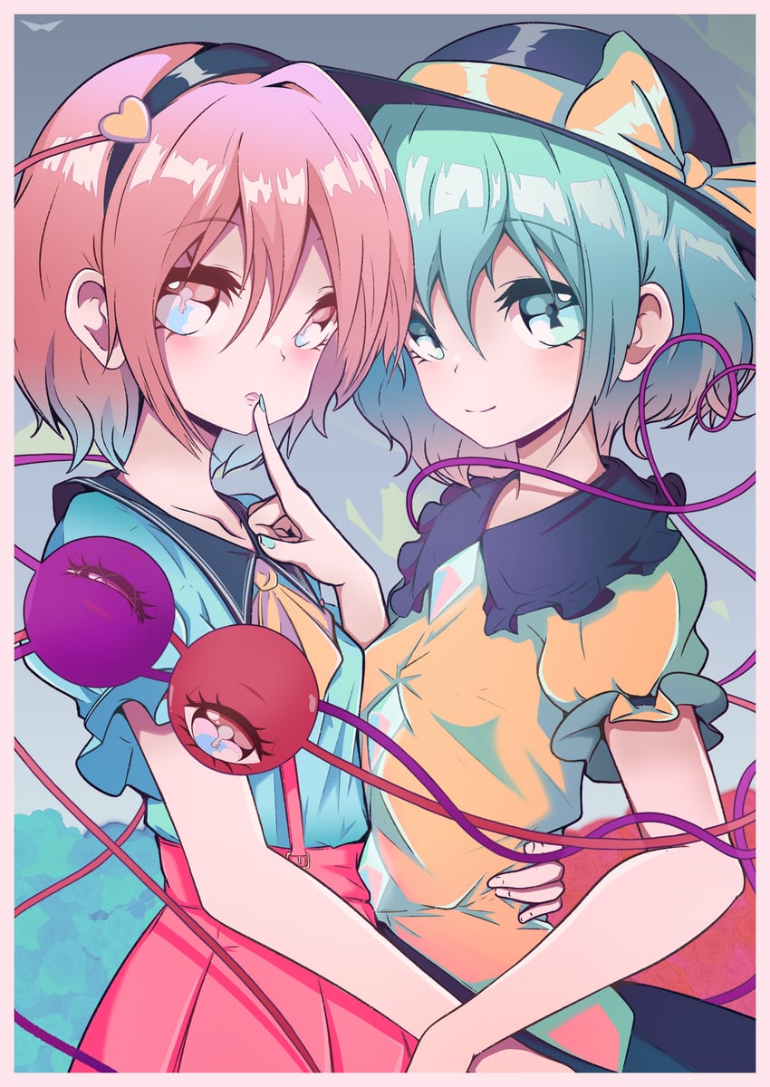 komeiji koishi and komeiji satori (touhou) drawn by el_genso