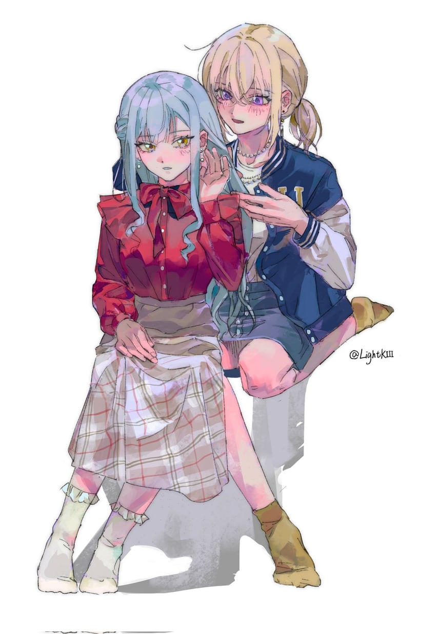 togawa sakiko and misumi uika (bang dream! and 1 more) drawn by kinayone