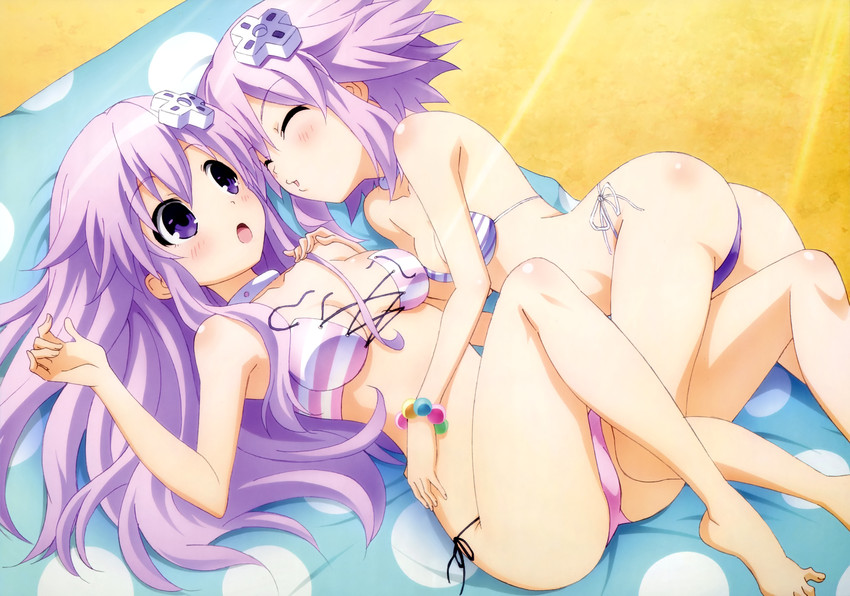 neptune and nepgear (neptune and 1 more) drawn by yokoyama_kenji