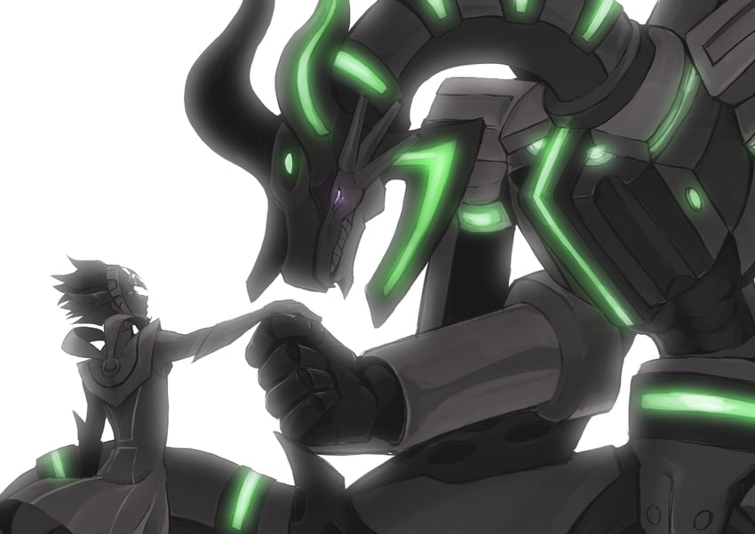 kogami ryoken, revolver, and borreload dragon (yu-gi-oh! and 1 more) drawn by haruto1192