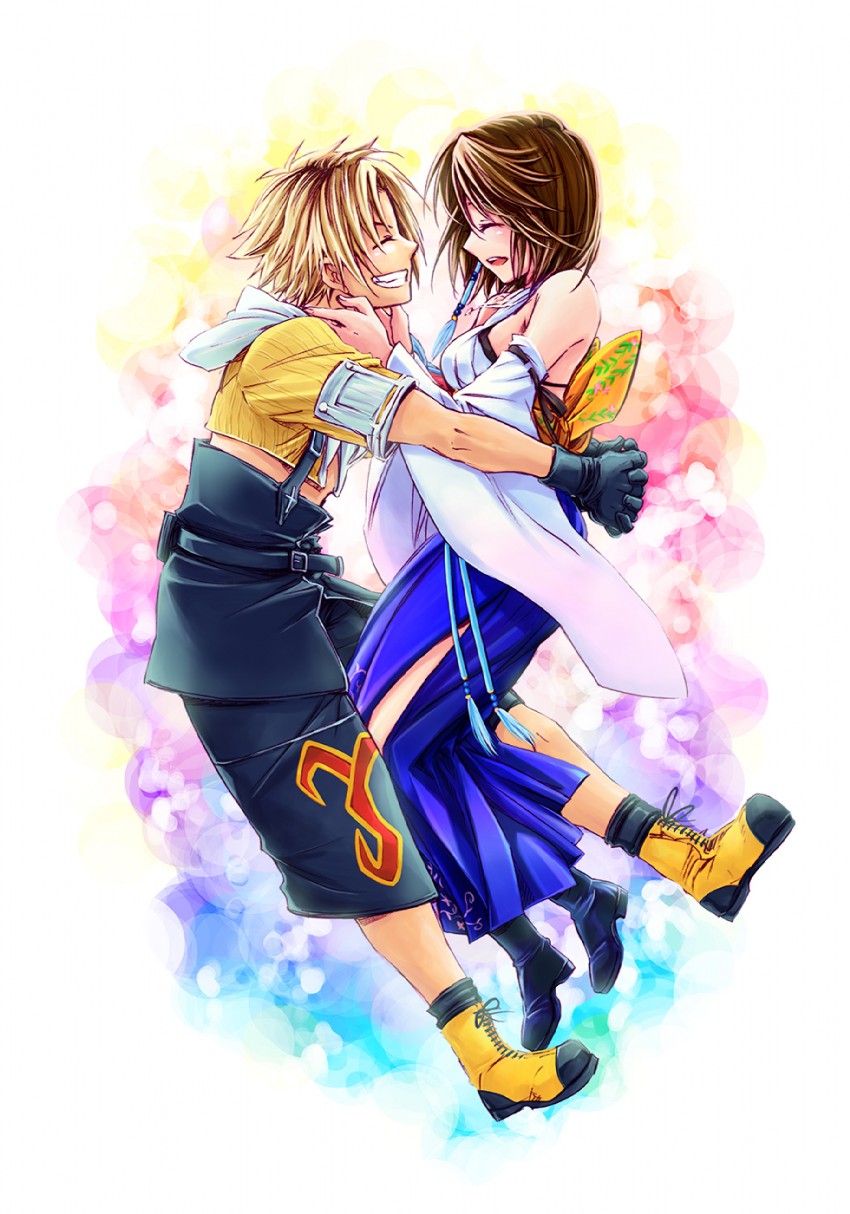 yuna and tidus (final fantasy and 1 more) drawn by nonosaki