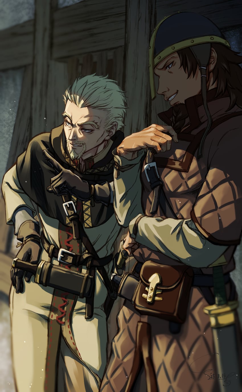 askeladd and bjorn (vinland saga) drawn by shirube_akashi