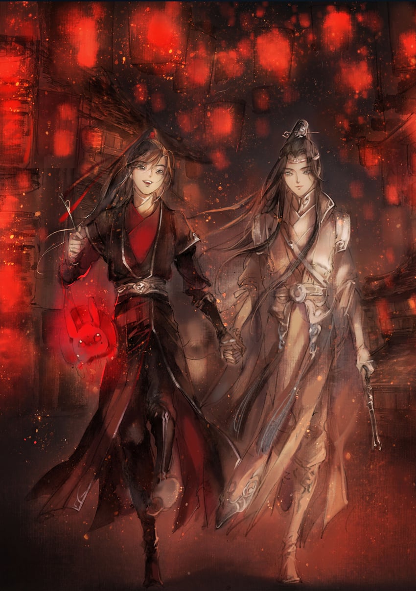 wei wuxian and lan wangji (modao zushi) drawn by kcllzas163