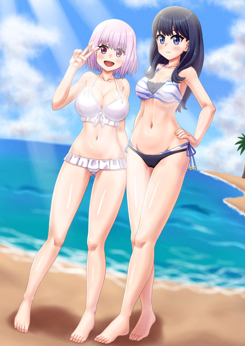 takarada rikka and shinjou akane (gridman universe and 1 more) drawn by els_(ljhlee12)