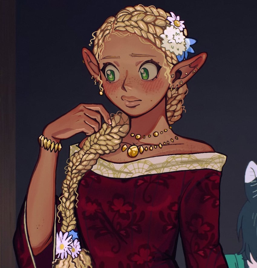 marcille donato and izutsumi (dungeon meshi) drawn by lynn6thorex