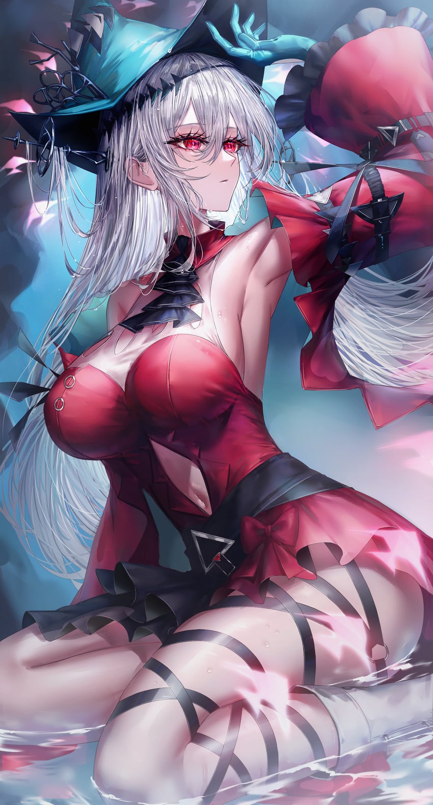 skadi and skadi the corrupting heart (arknights) drawn by akqne