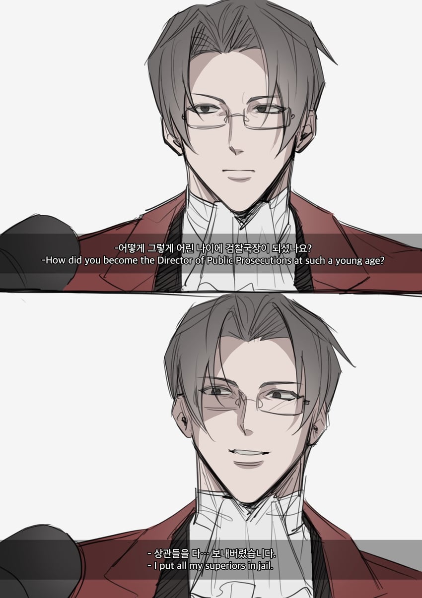 miles edgeworth (ace attorney) drawn by represent_00