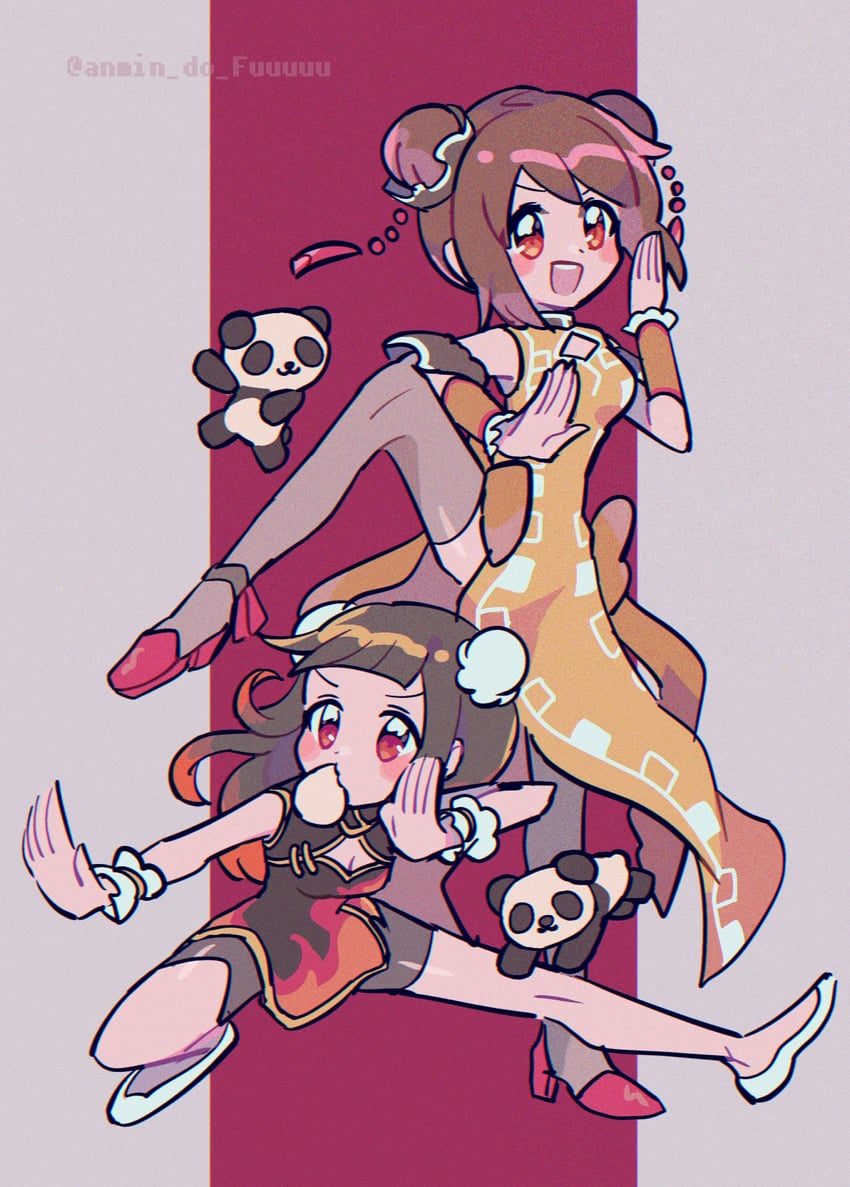 yui tsuruno and ooba juri (mahou shoujo madoka magica and 1 more) drawn by takenoko_mgrc