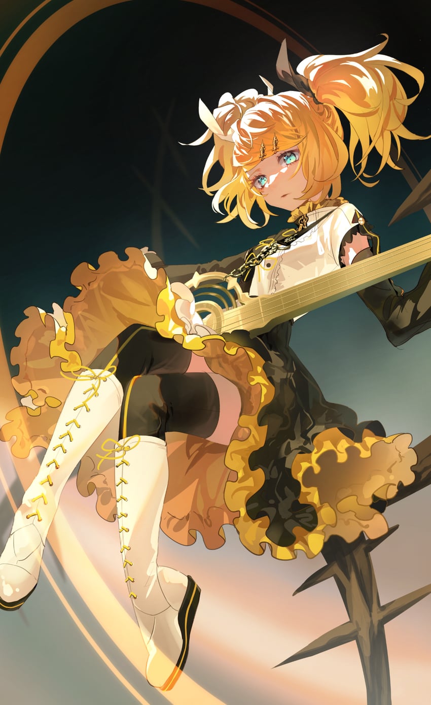 kagamine rin (vocaloid and 1 more) drawn by asahi_yuuji