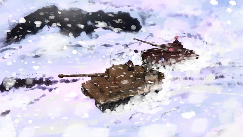 nishizumi miho and nishizumi maho (girls und panzer) drawn by zafuri_(yzrnegy)