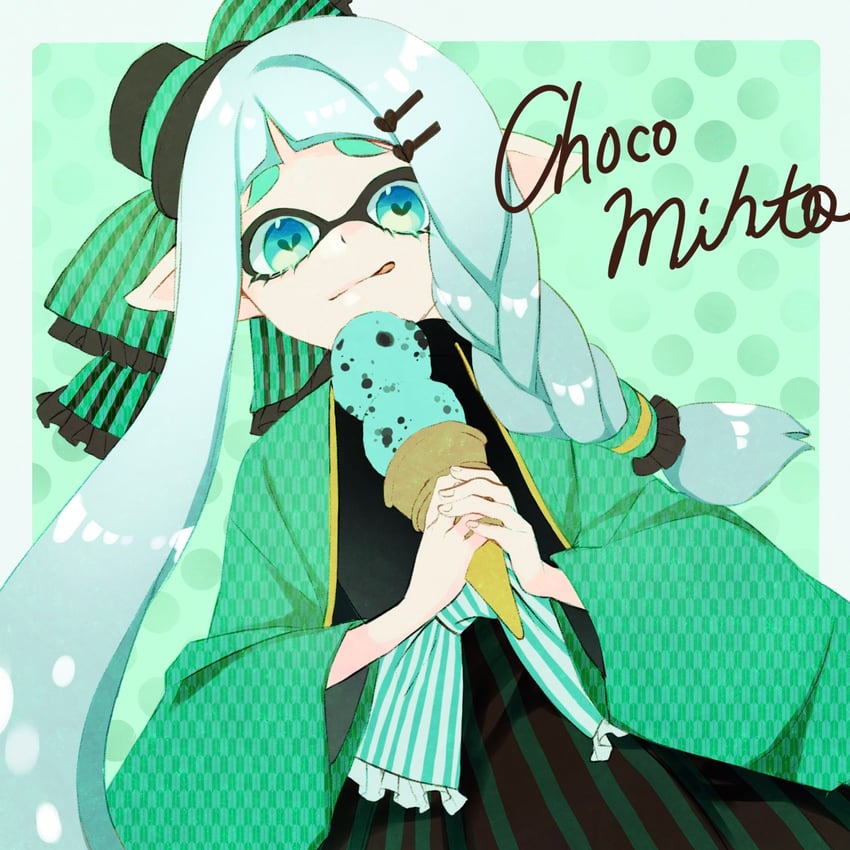 inkling player character and inkling girl (splatoon and 1 more) drawn by kainesato