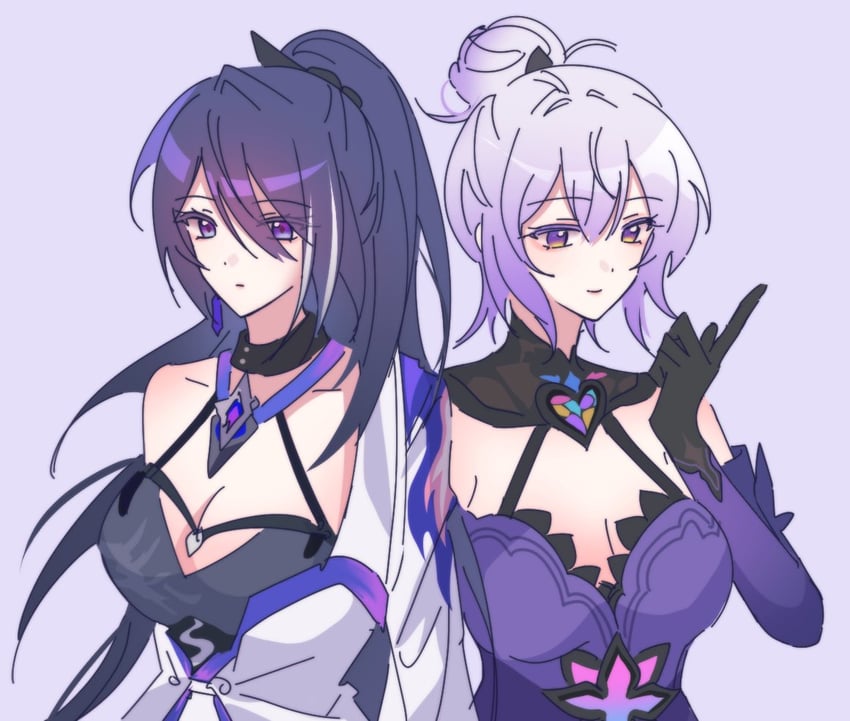 acheron and black swan (honkai and 1 more) drawn by baeg-i_(100_2e)