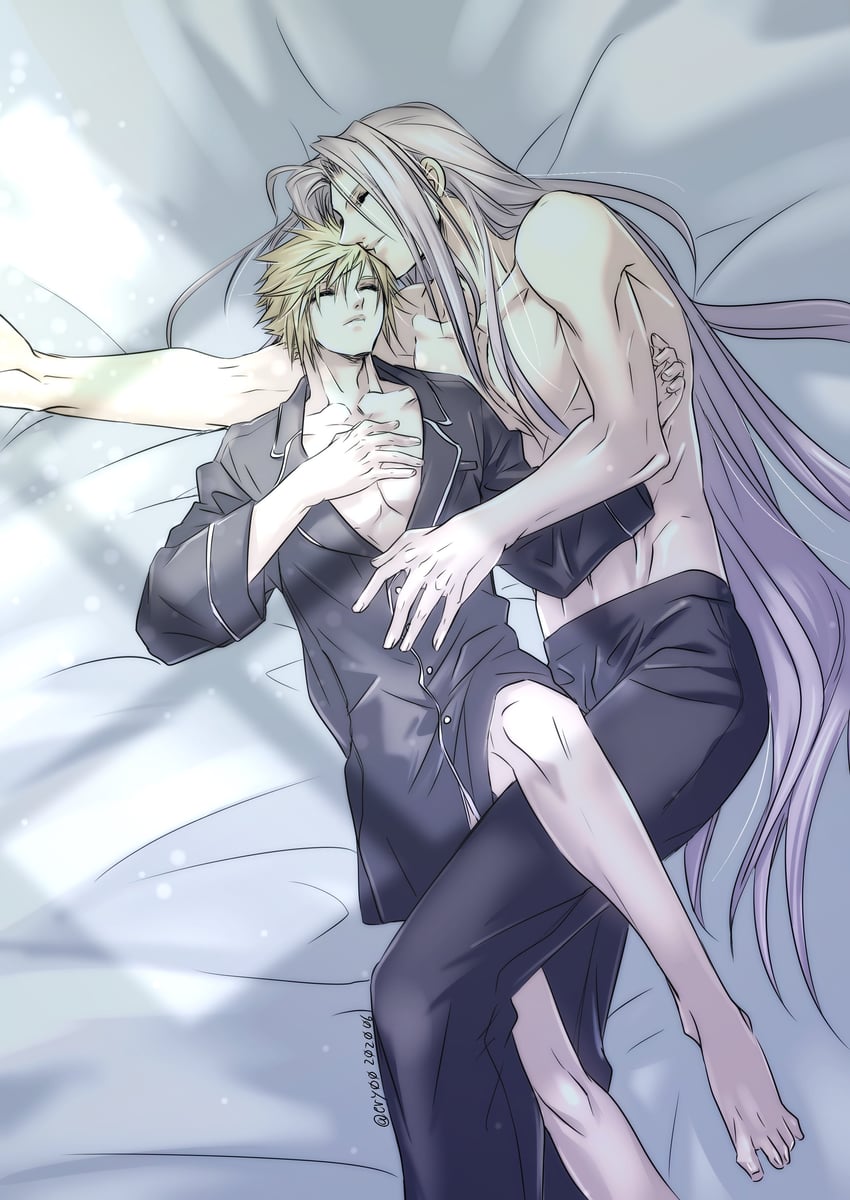 cloud strife and sephiroth (final fantasy and 1 more) drawn by aiz00