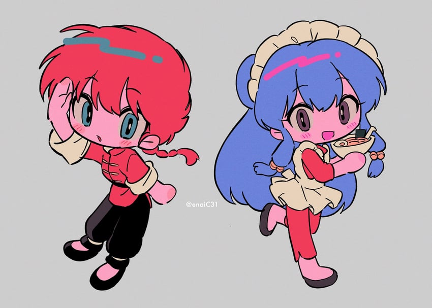 ranma-chan and shampoo (ranma 1/2) drawn by menma_(enaic31)