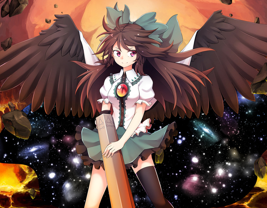 reiuji utsuho (touhou) drawn by nogisaka_kushio