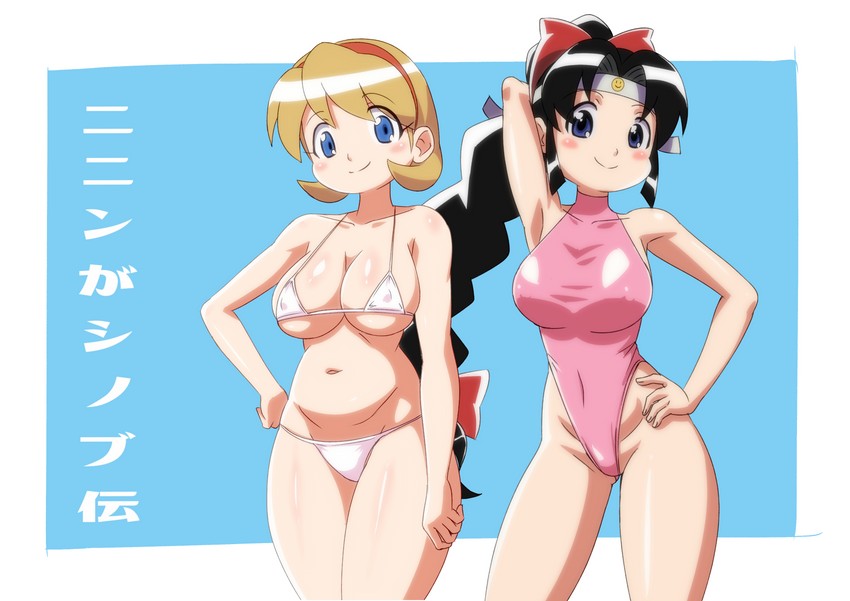 shinobu and shiranui kaede (ninin ga shinobuden) drawn by mayoi89g