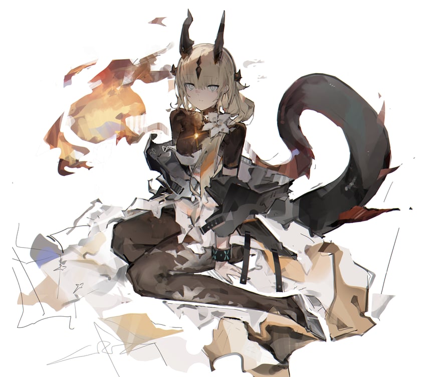 reed and reed the flame shadow (arknights) drawn by jumbowhopper