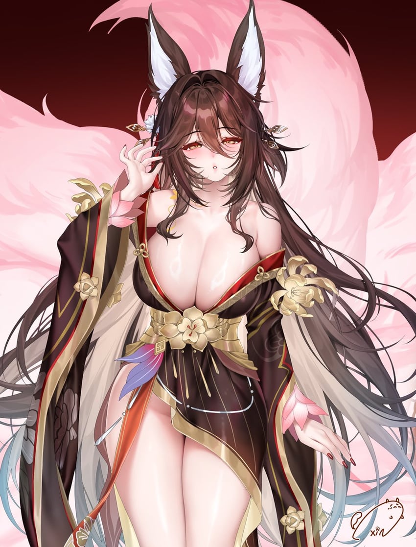 tingyun and fugue (honkai and 1 more) drawn by obiwan and weisuoxin