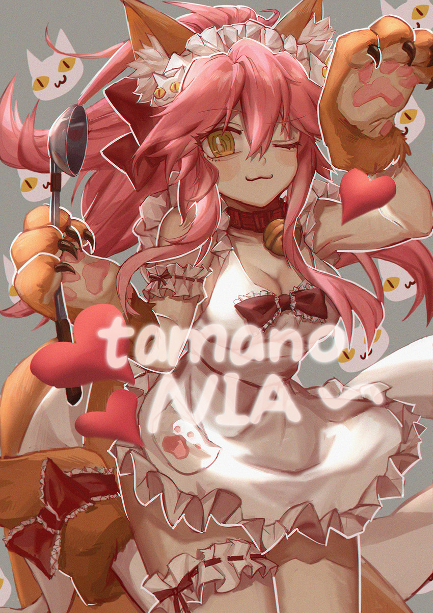 tamamo and tamamo cat (fate and 1 more) drawn by wuzao